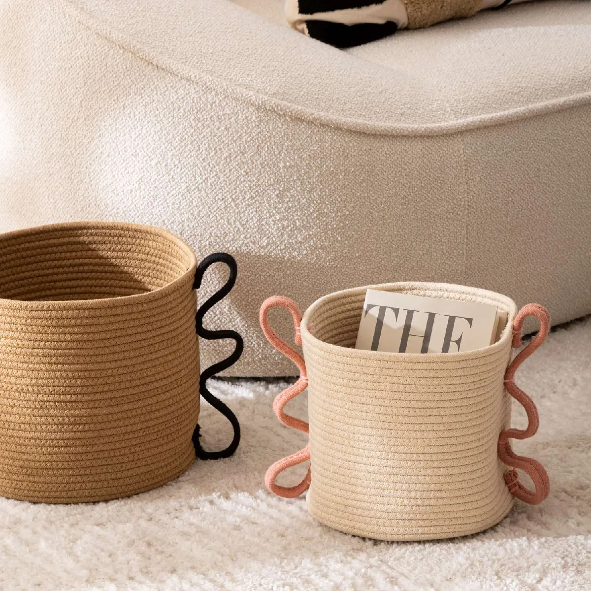 Atmosphera, Createur D'Interieur Atmosphera Paniers en Coton et Polyester
