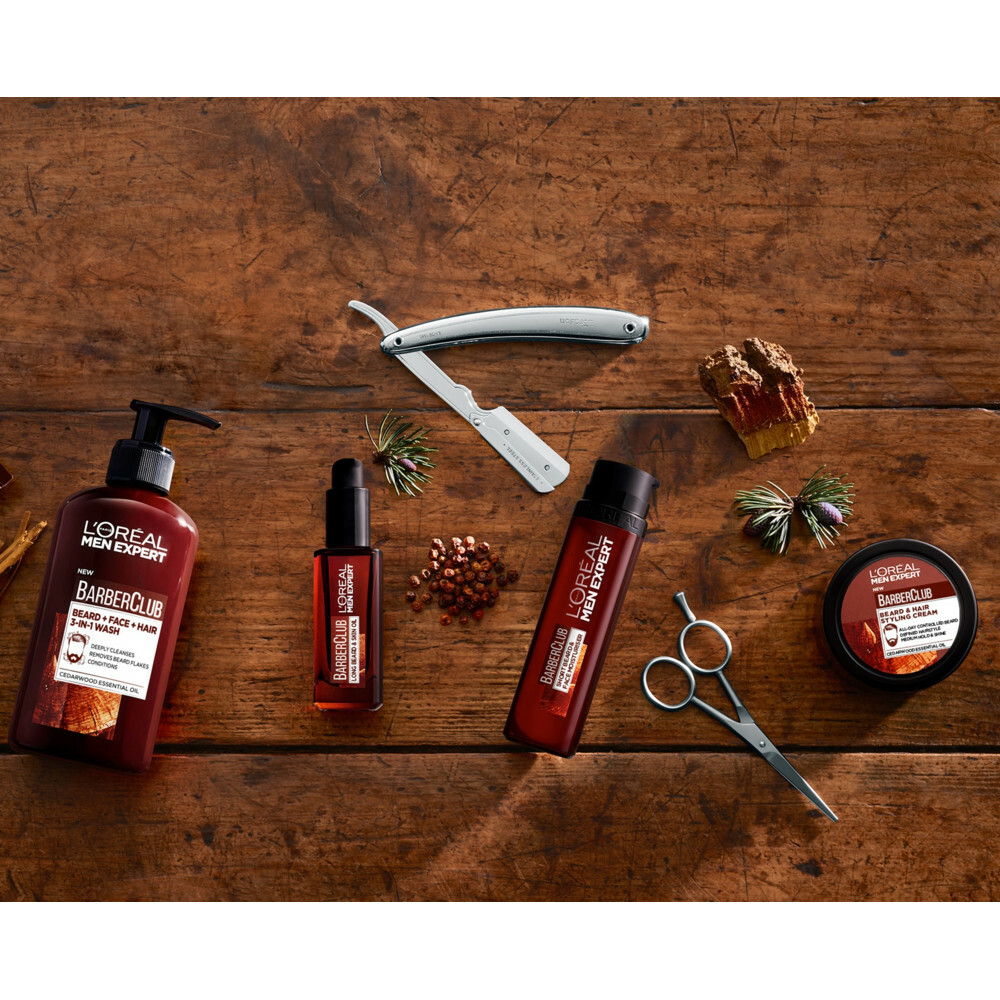 6x L'Oréal Men Expert BarberClub Baard Gezicht & Haar 3-in-1 Wash200 ml