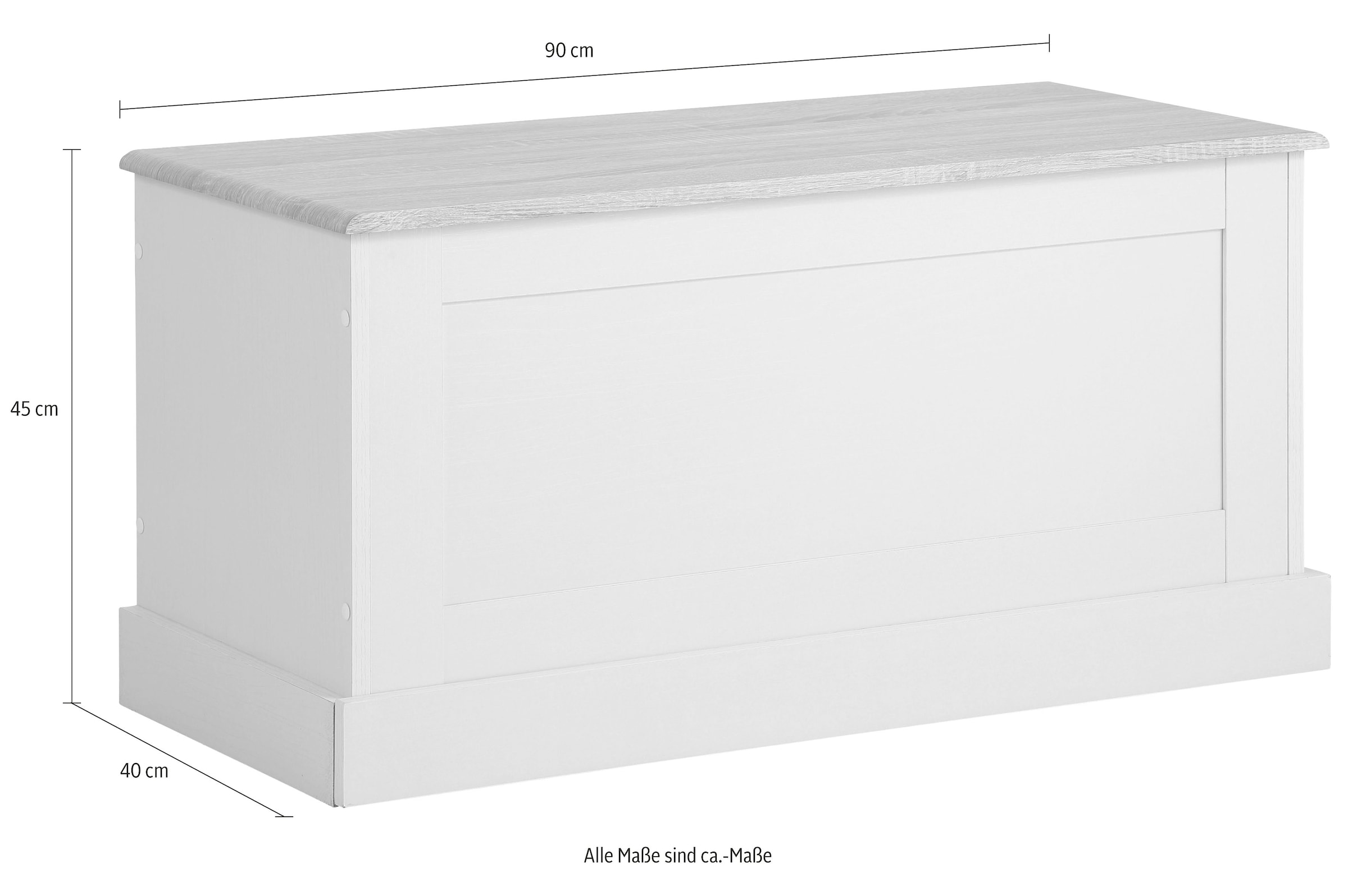 Home affaire Sitzbank »Binz« zwei unterschiedliche Farbvarianten, mit Stauraum, Breite 90 cm