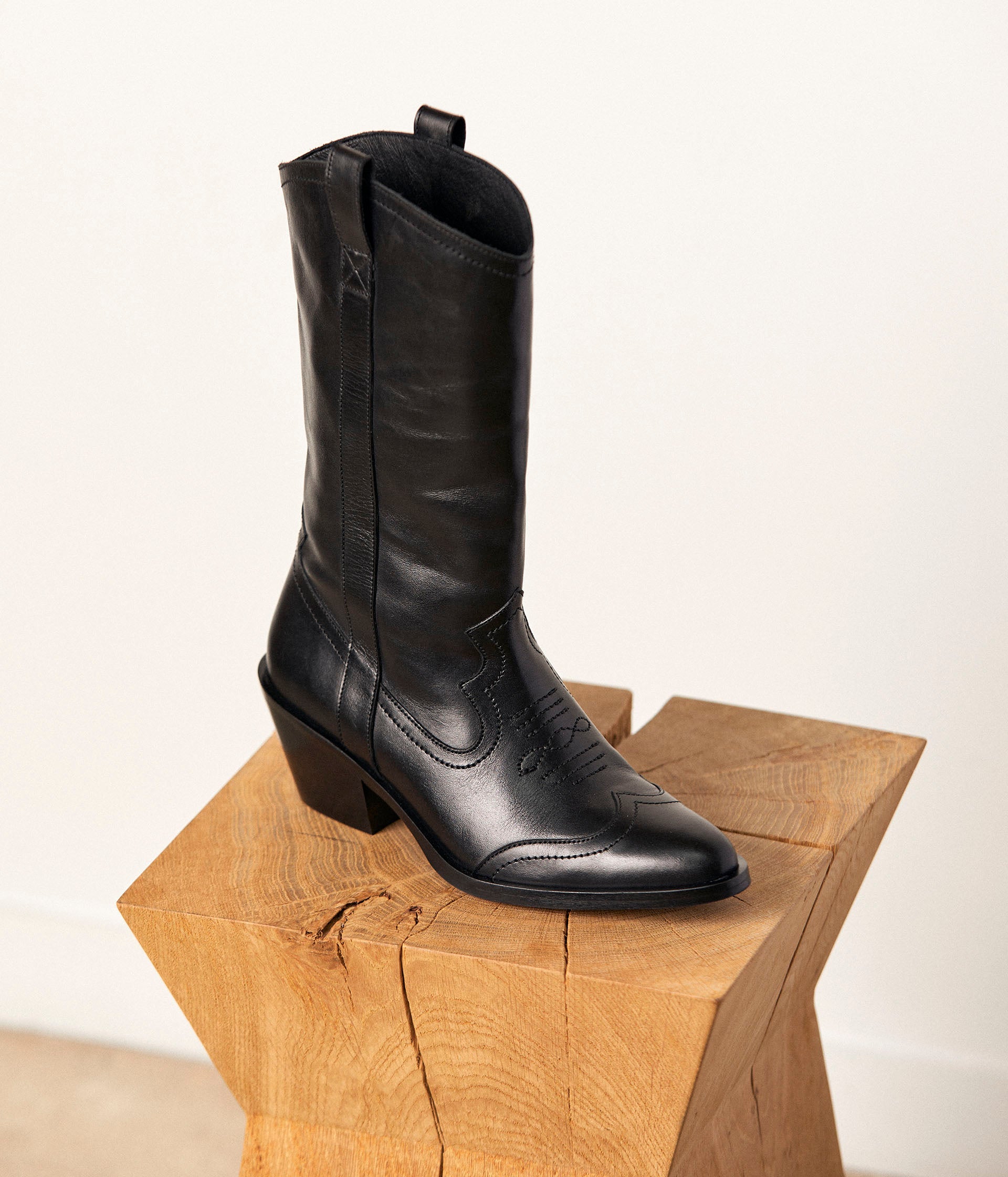 Bottes western noires Canelle