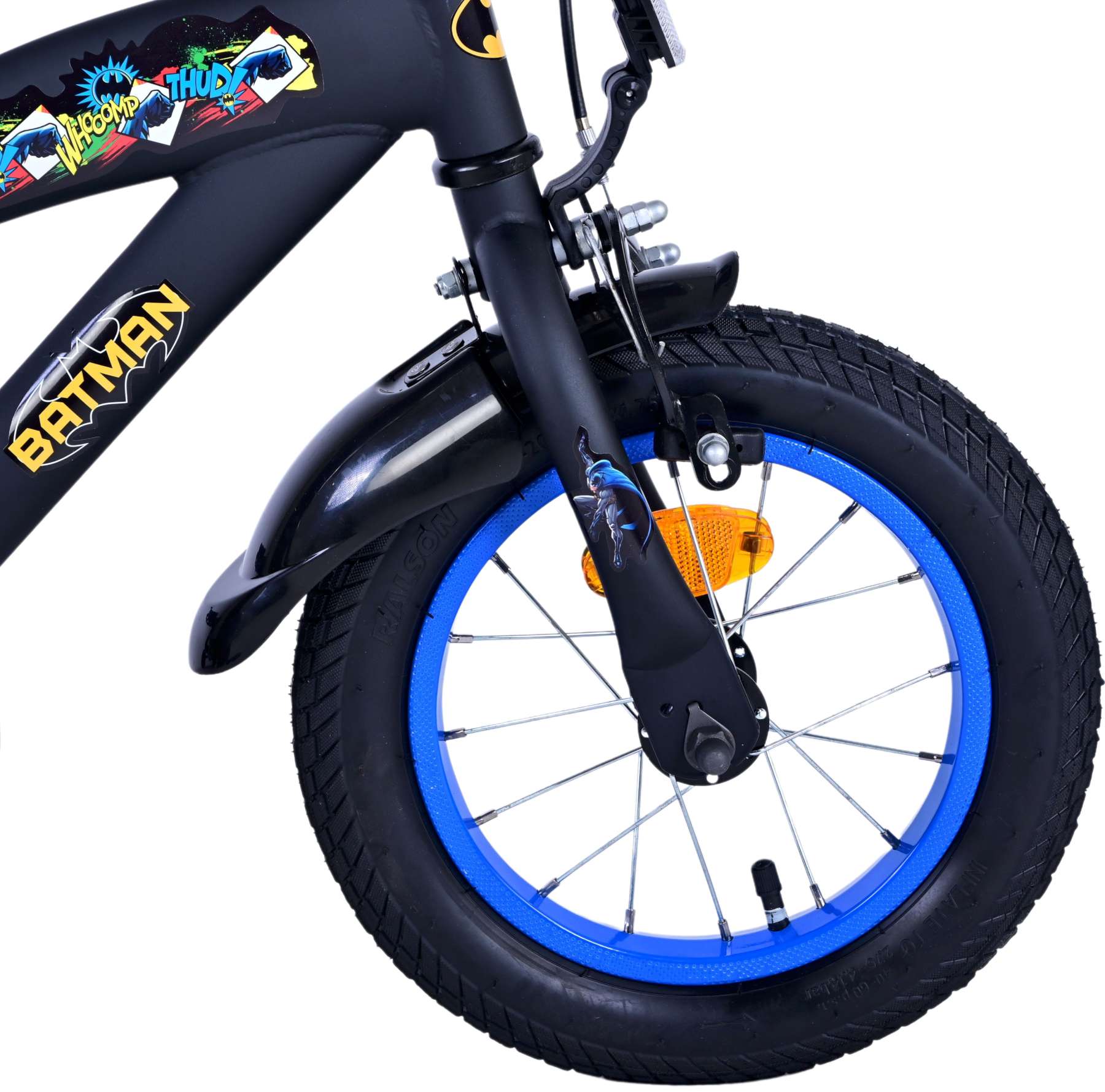 Kinderfahrrad Batman für Jungen 12 Zoll Kinderrad in Schwarz Fahrrad