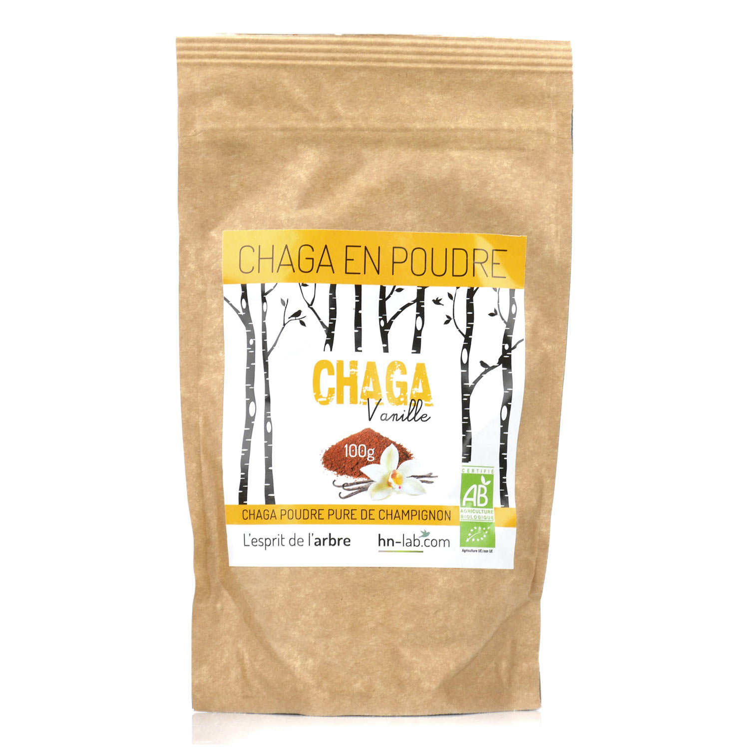 Chaga en poudre à la vanille bio