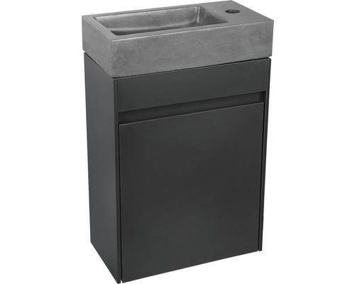 Wastafelmeubel Verschil HURA L BxHxD 39,5 x 52 cm x 21,5 cm Frontkleur antraciet