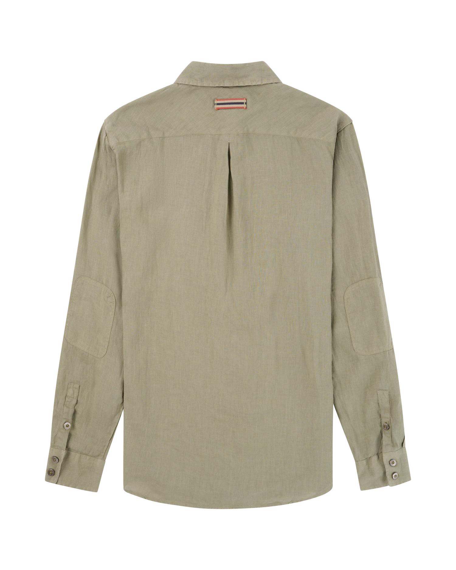 Amundsen Safari Linen Shirt Olive Ash