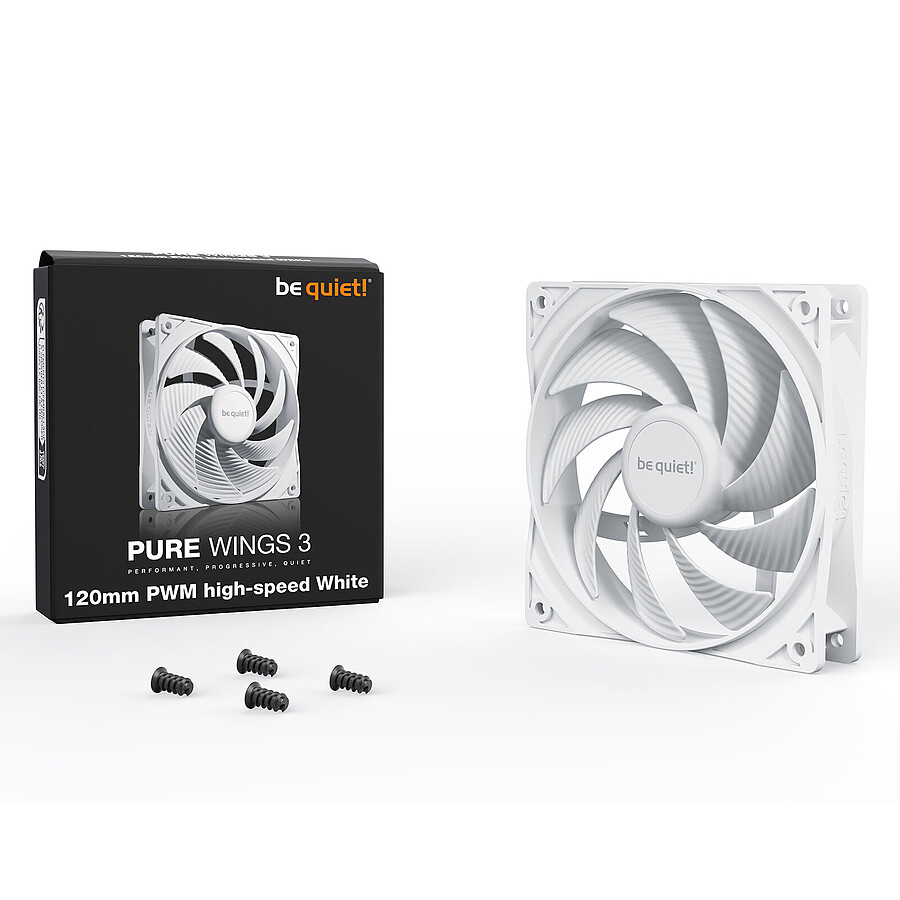 be quiet! Pure Wings 3 120 mm PWM High Speed - Blanc