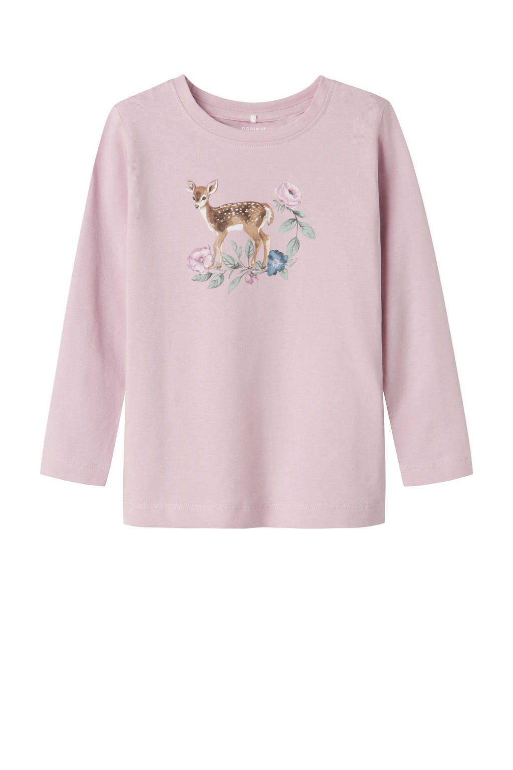 NAME IT longsleeve NMFOLETTA met printopdruk lichtroze