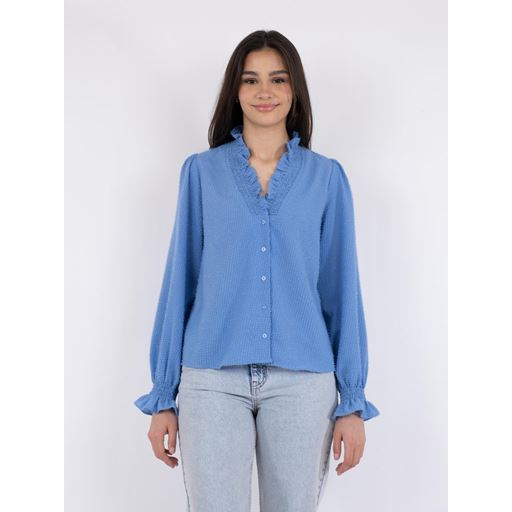 Neo Noir Brielle Glitter Bluse, Dusty Blue, 38