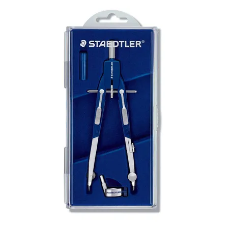 STAEDTLER® Mars Comfort 552 Schnellverstellzirkel im Klappdeckeletui, blau/silber