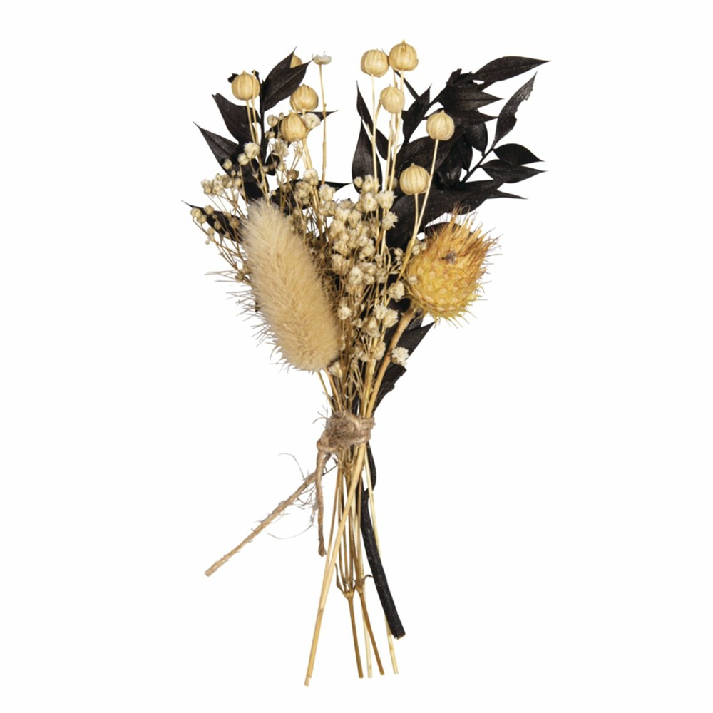 Bouquet de fleurs séchées noires et beiges