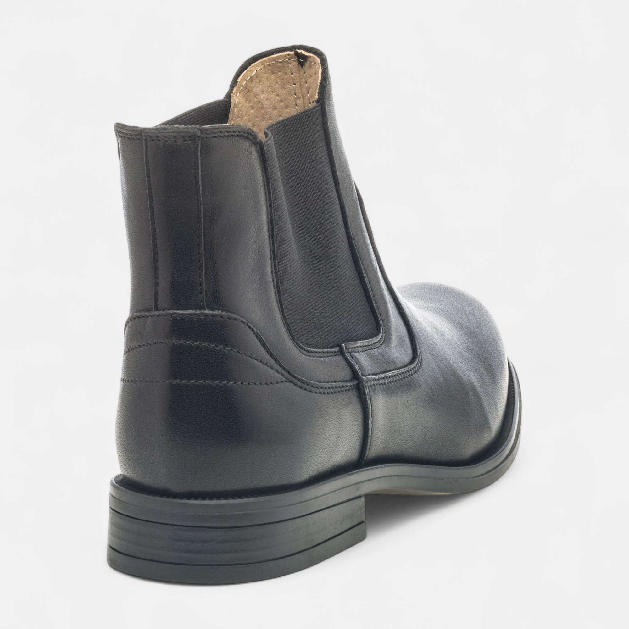 Boots chelsea Femme en cuir noir