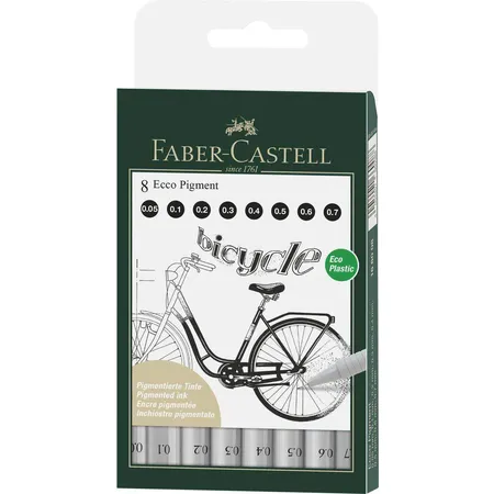 Faber-Castell Fineliner Ecco Pigment, 8er Etui