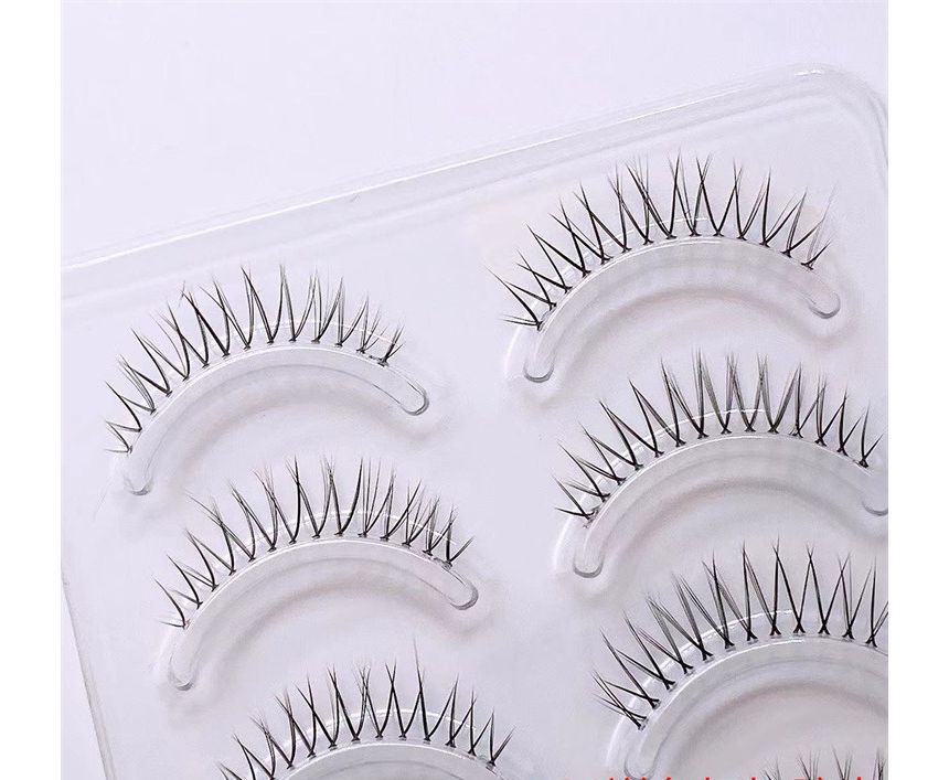 Mogugu - Set van 5 paar: natuurlijke gekruiste nepwimpers