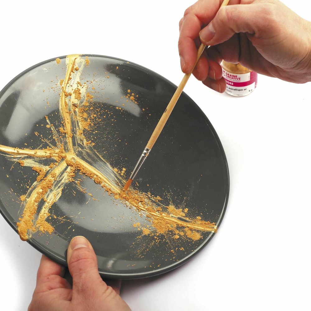 Coffret diy réparation kintsugi doré