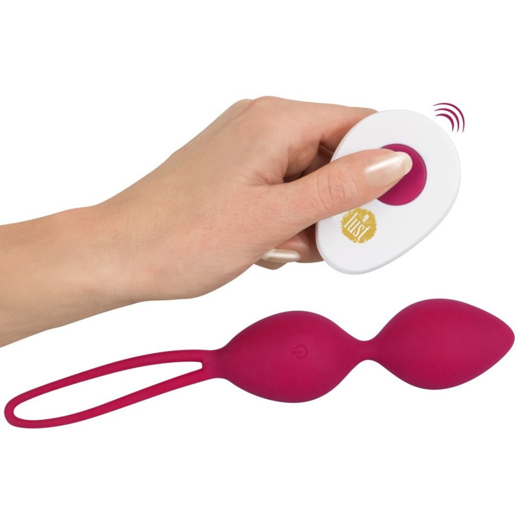 Vibro-Ei „Love Balls“ für Beckenbodentraining, 84g | Mit Fernbedienung, 10 Vibrationsmodi | LUST