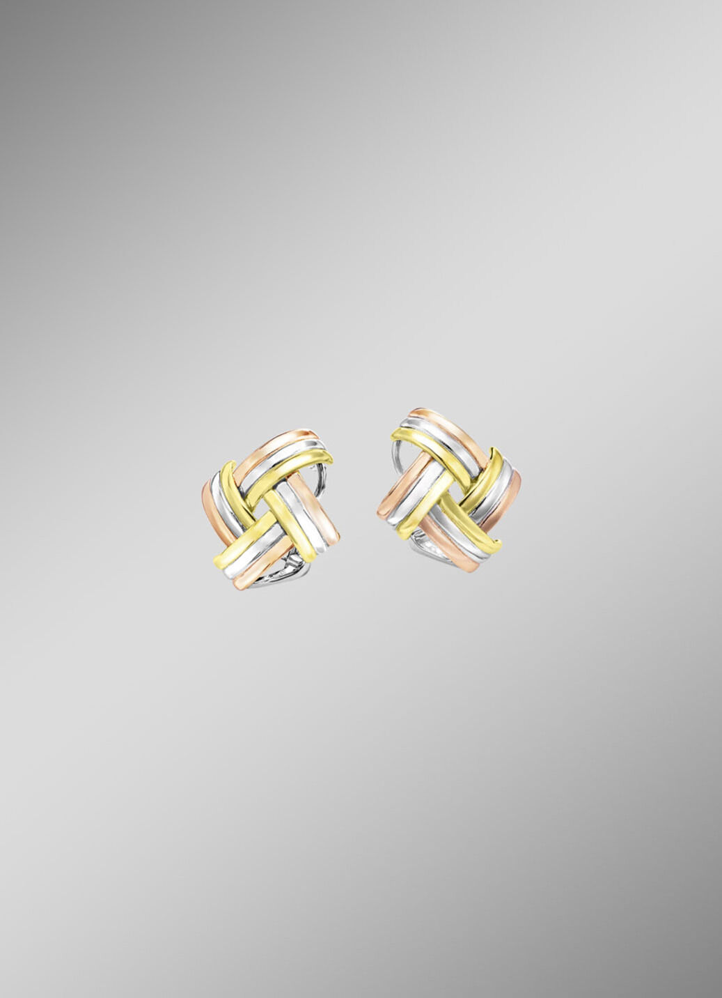 Modische Knoten-Clipstecker in Tricolor
