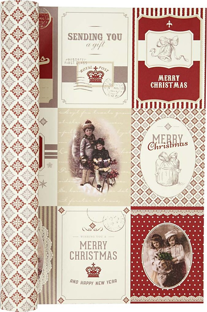 Designpapir - Jul - 30,5X30,5 CM - 120 G - 5 Ark