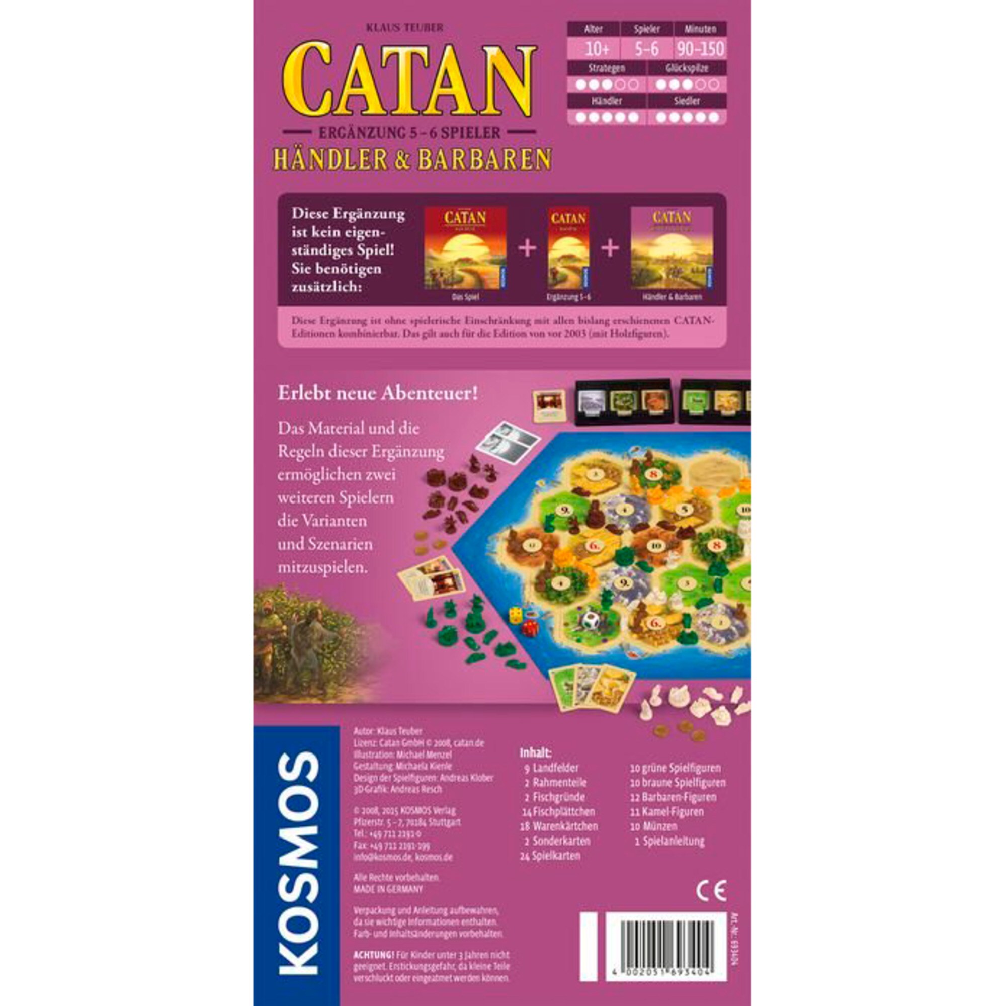 Kosmos Brettspiel CATAN - Händler & Barbaren Ergänzung 5-6 Spieler