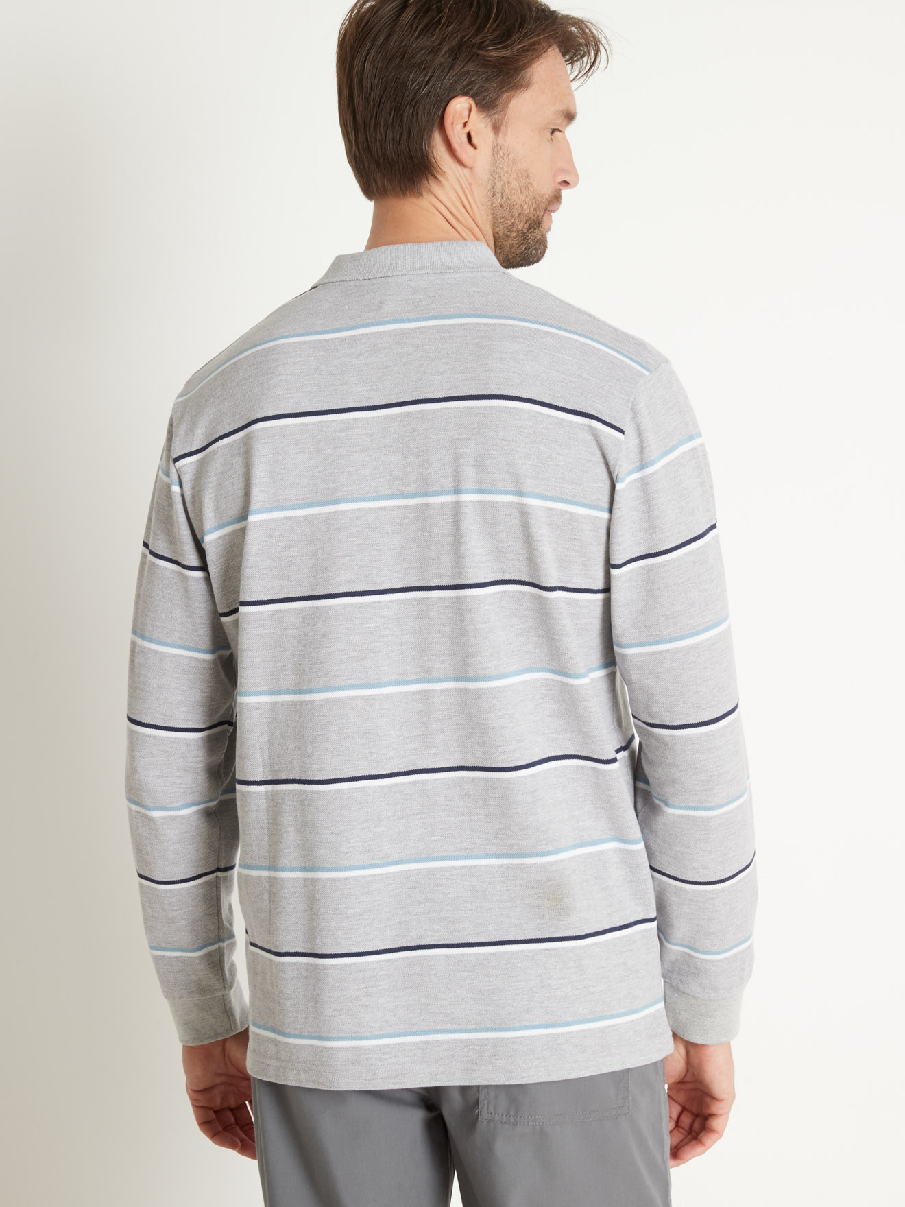 Polo manches longues maille piquée