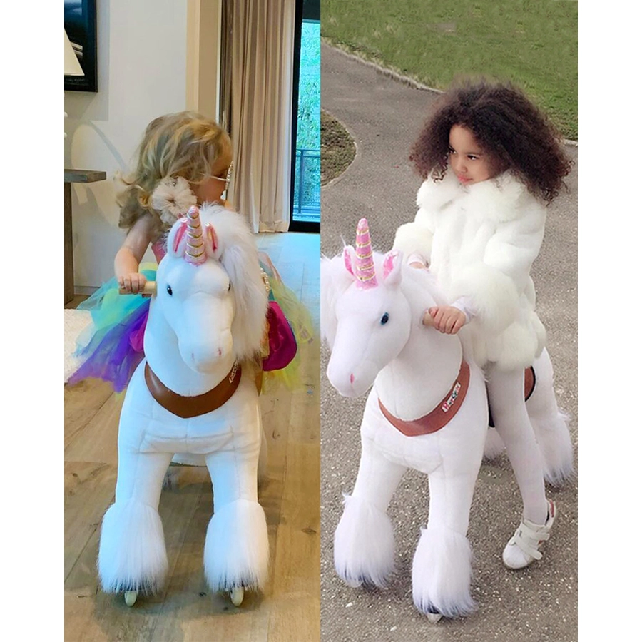 PonyCycle® Weißes Einhorn mit Bremse - groß