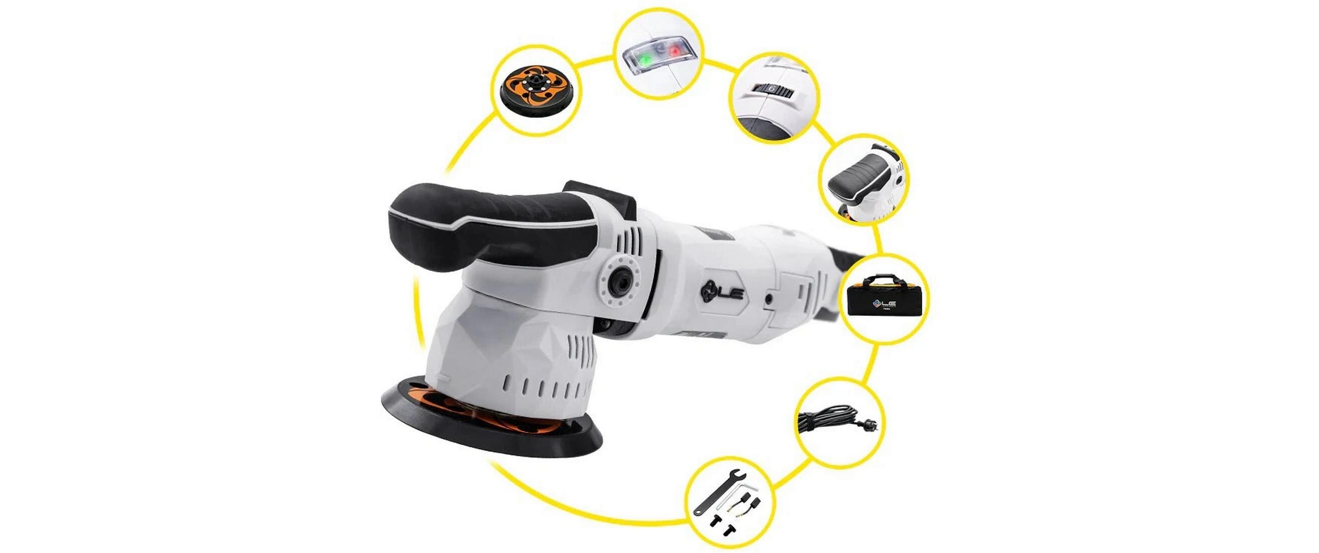 Poliermaschine T3200 Set<br>Exzenterpoliermaschine mit einem Hub von 10 mm