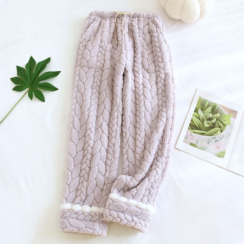 Dogini - Effen fleece pyjamabroek