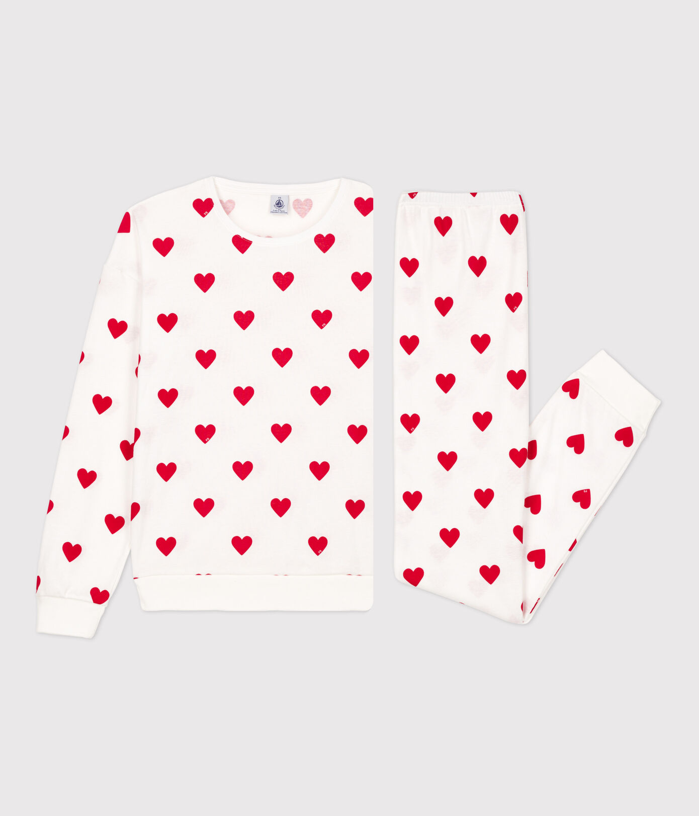 Pyjama cœur femme en coton