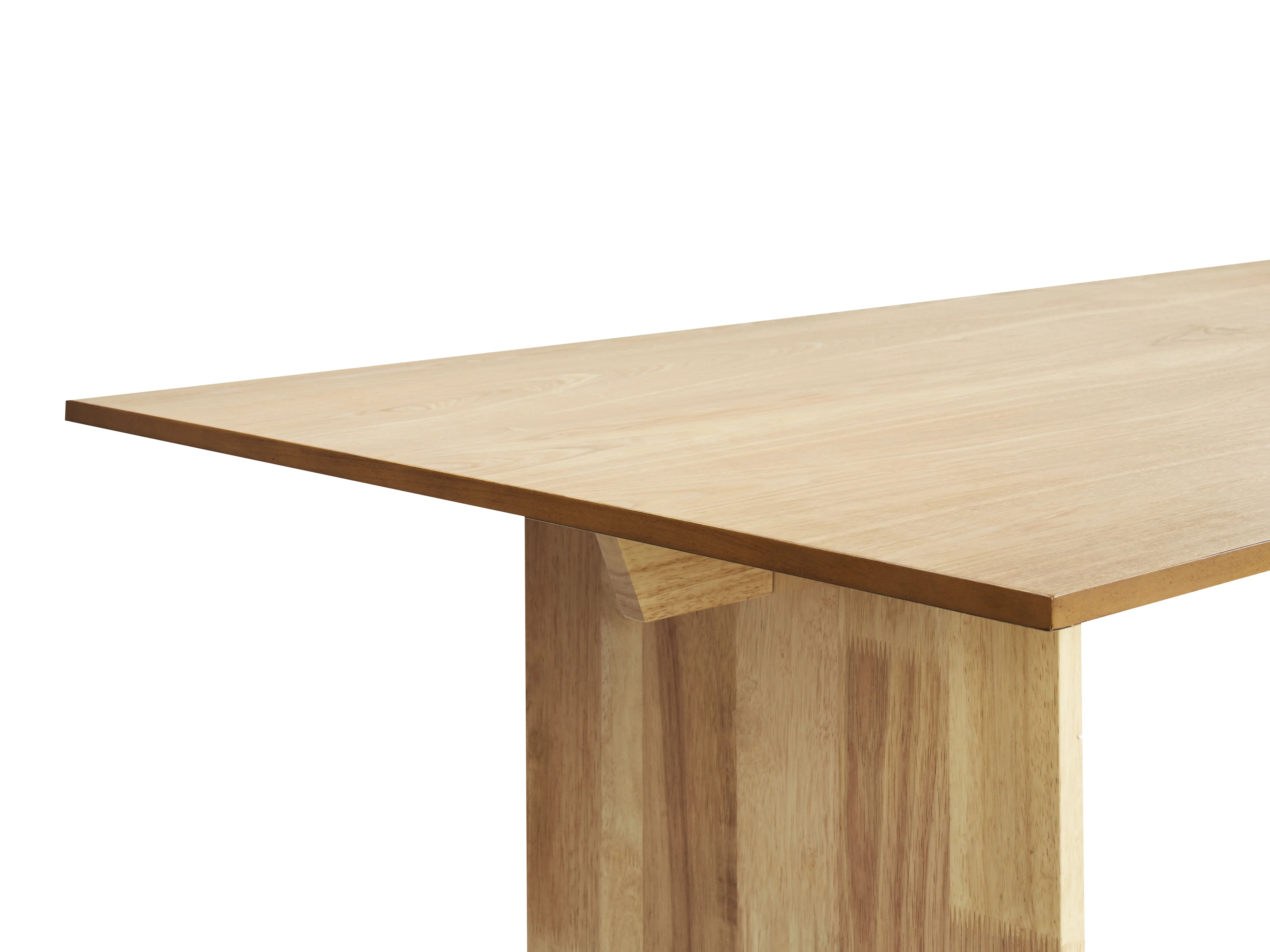 Eettafel MOORA Natuurlijk essenhout 90 cm 180 cm