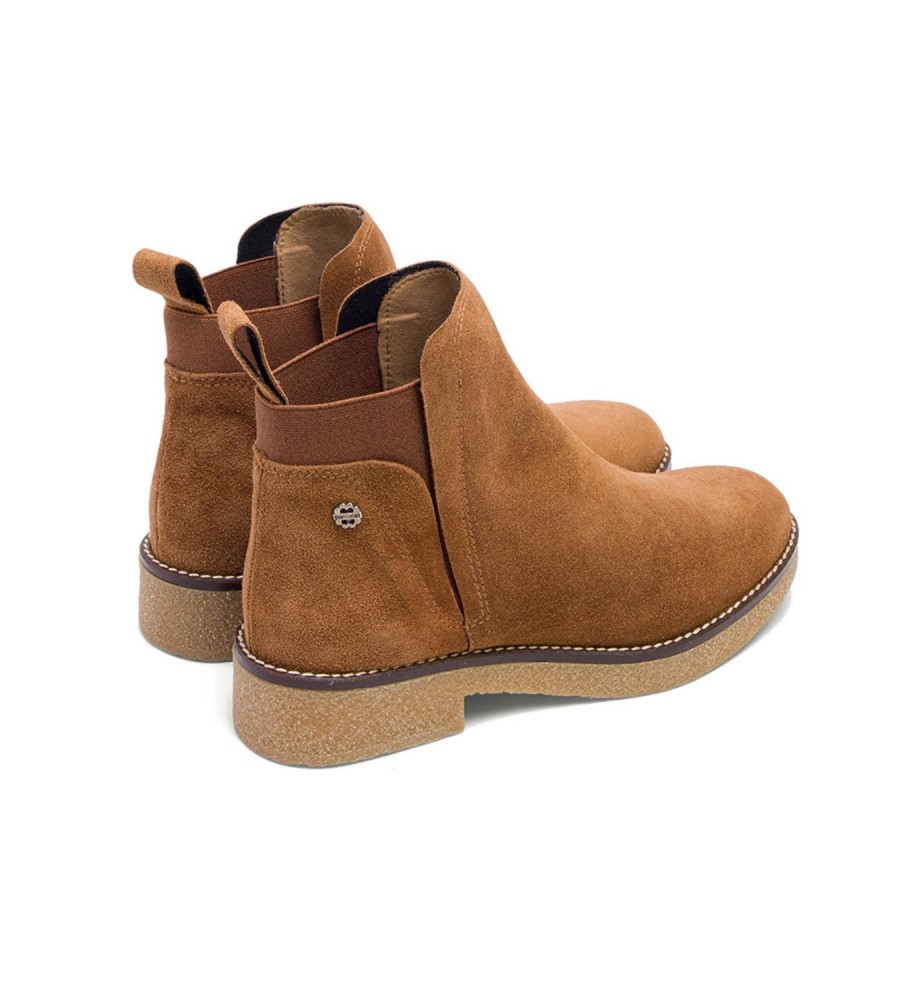 Botas de tornozelo Valentina da Porronet em couro marrom