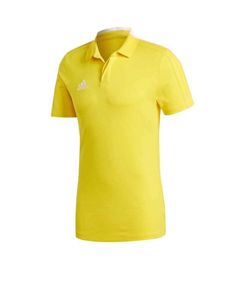 adidas Condivo 18 Cotton Poloshirt Gelb Weiss
