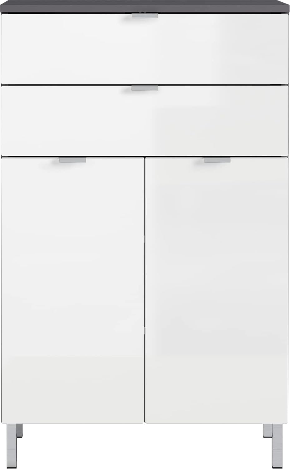 GERMANIA DIE MÖBELMACHER Kommode, Graphit/Weiß, 60 x 97 x 34 cm
