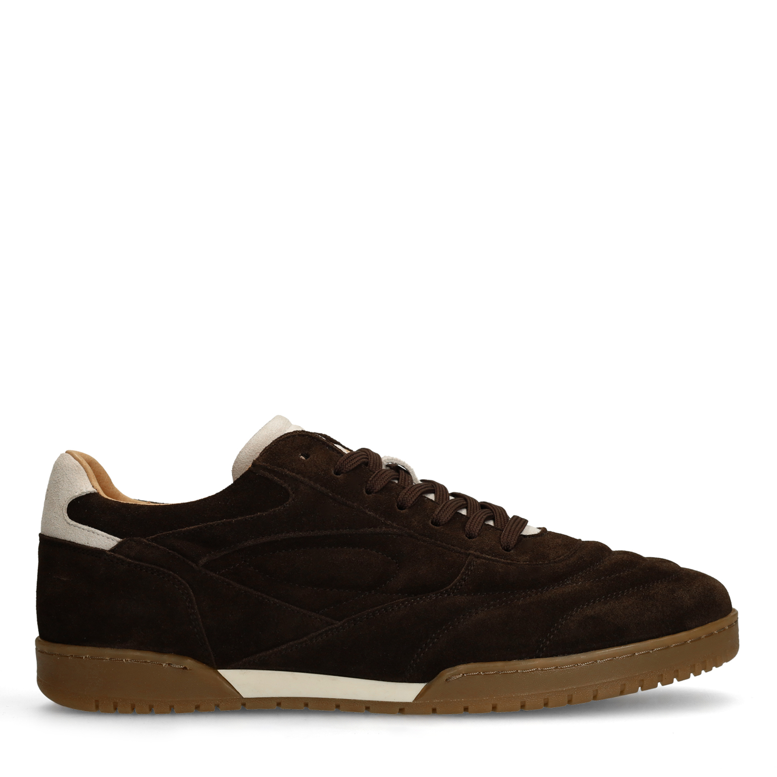Donkerbruine suède sneakers