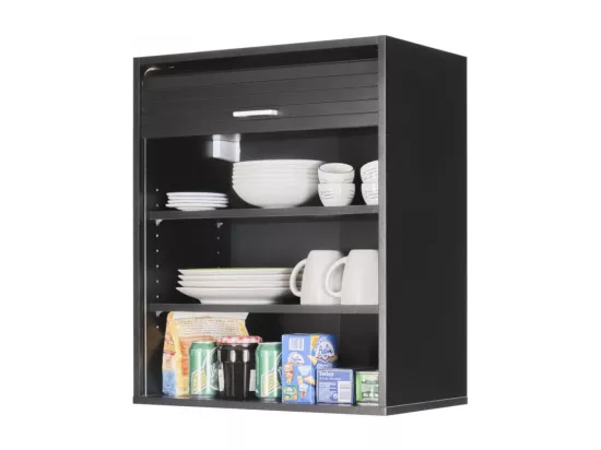 Meuble de Cuisine Noir 2 Etagères L 60 cm H 72 cm P 35 cm