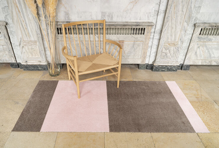 Tica Copenhagen Løber, 90x200 cm, stripes-horizon sand/dusty rosa Sand/dusty rosa