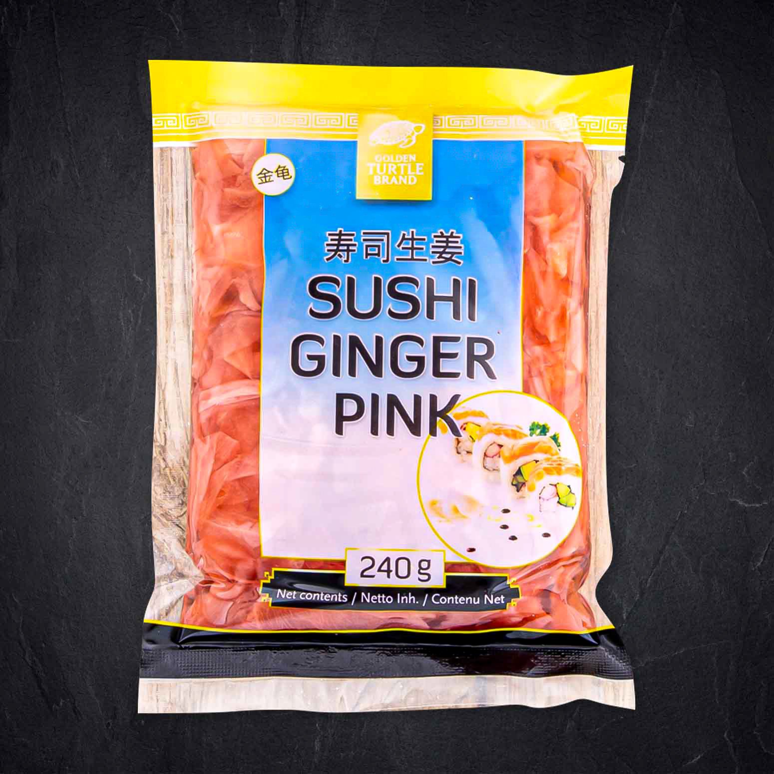 Ingwer Sushi rosa eingelegt