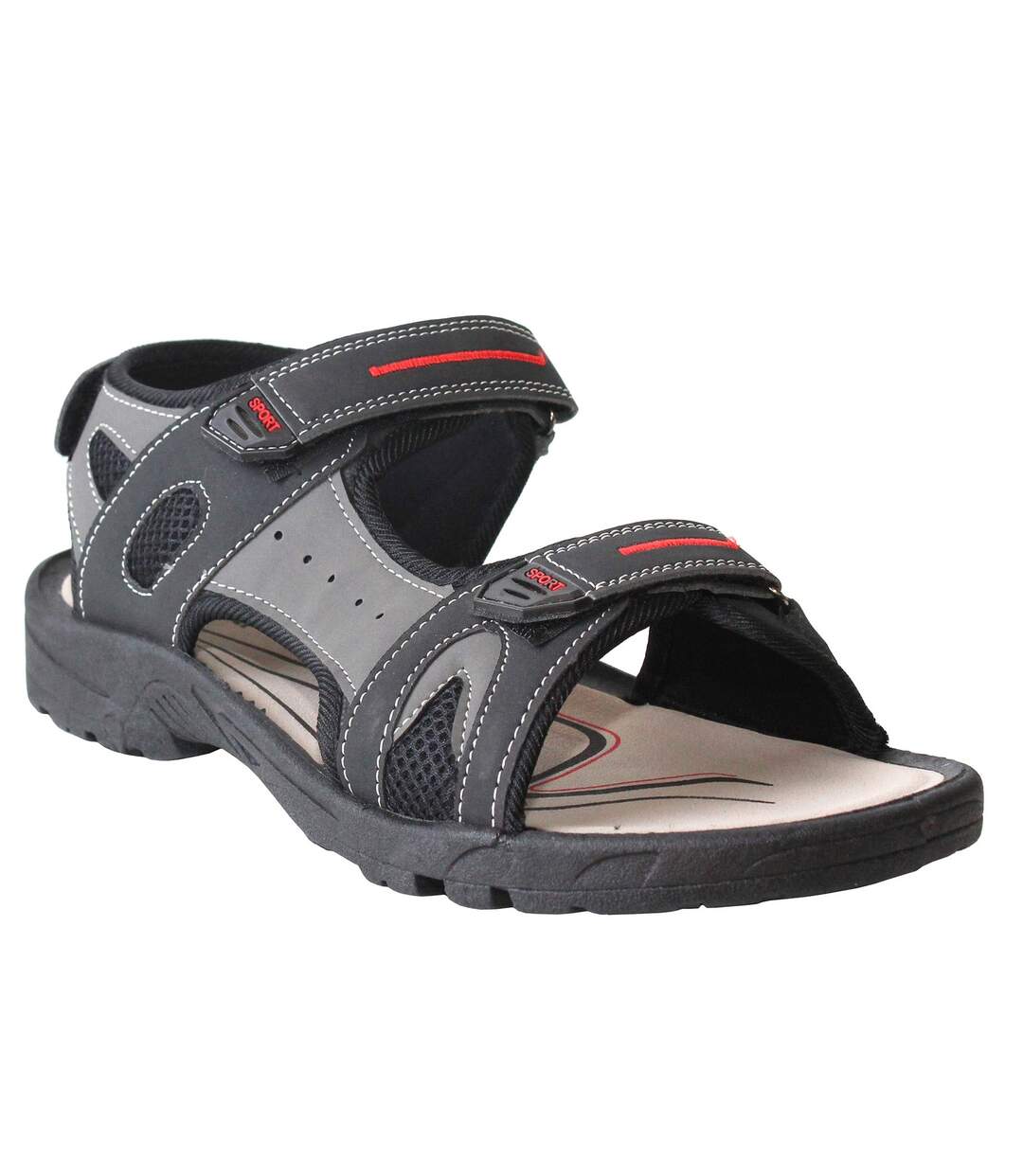 PDQ - Sandales de sport à scratch - Homme (Noir/Gris) - UTDF802