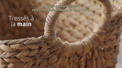 Panier de rangement en jacinthe d'eau Caracas