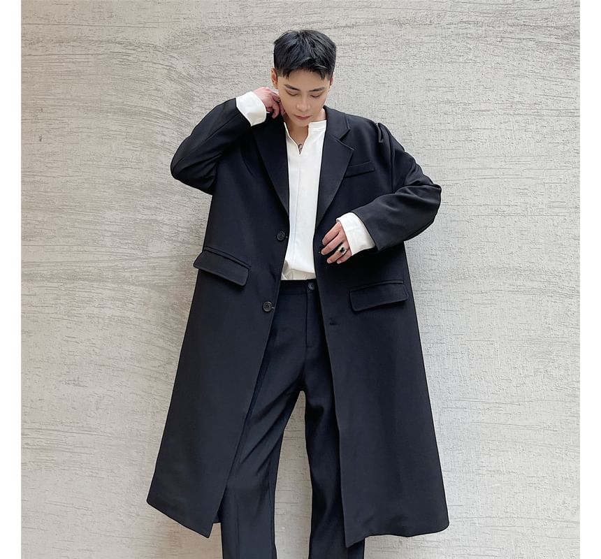 Freehop - Trenchcoat met reverskraag en split