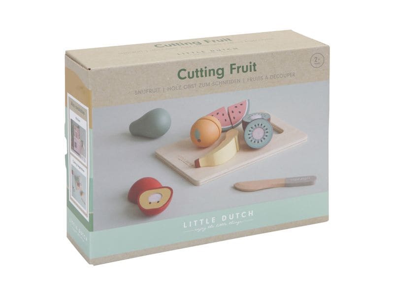 Little Dutch Spiel-Lebensmittel Obst zum schneiden Lebensmittel-Spielset aus Holz