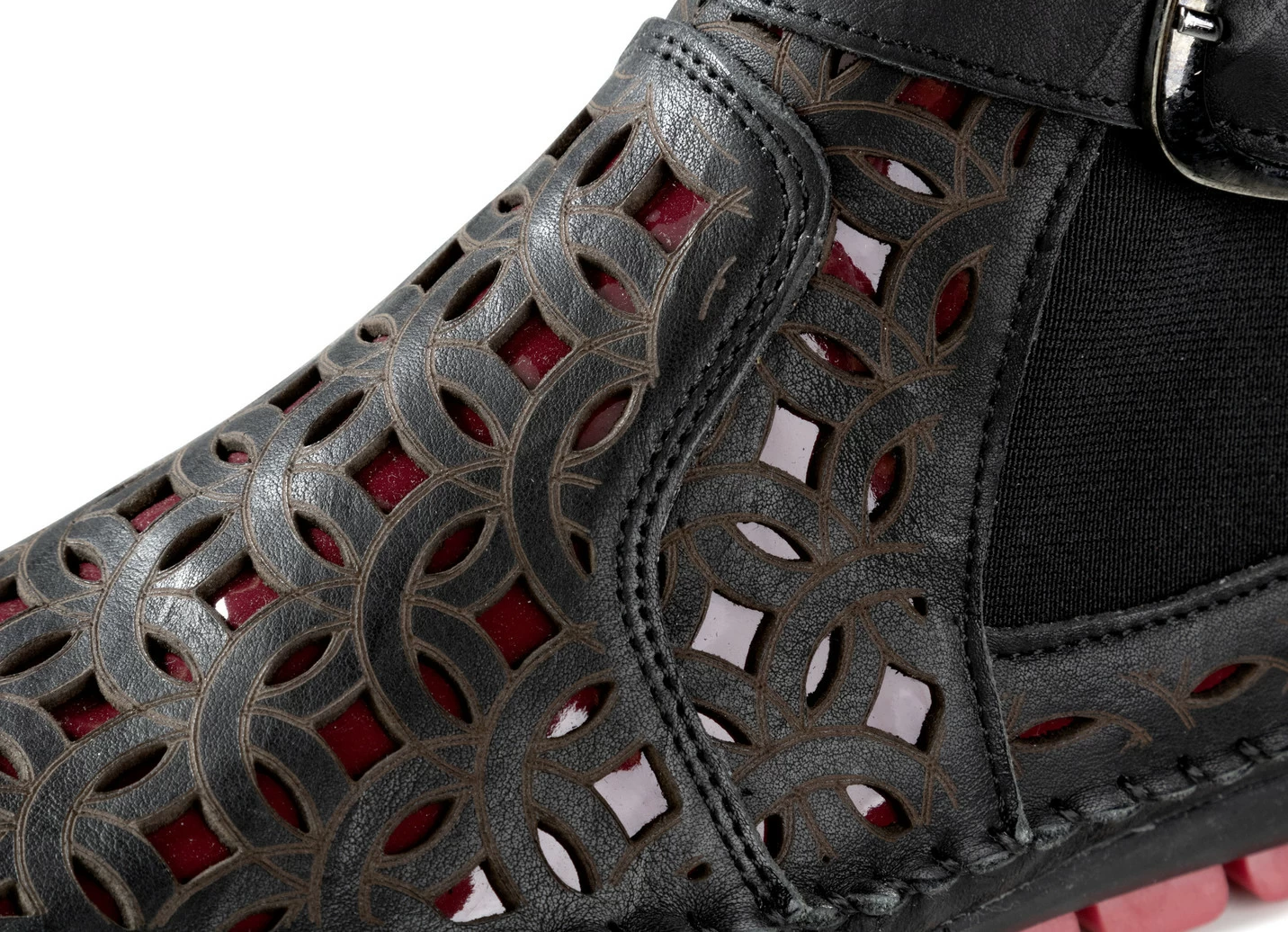 Gemini Bootie aus fantasievoll gelochtem Nappaleder