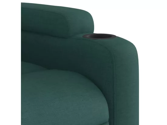 Fauteuil massant inclinable Vert foncé Tissu