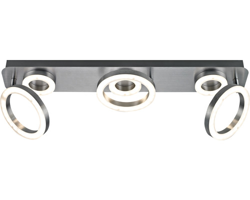 FLAIR LED plafondlamp 26W 3x360 lm + 3x685 lm 3000K 60 cm Adhara chroom