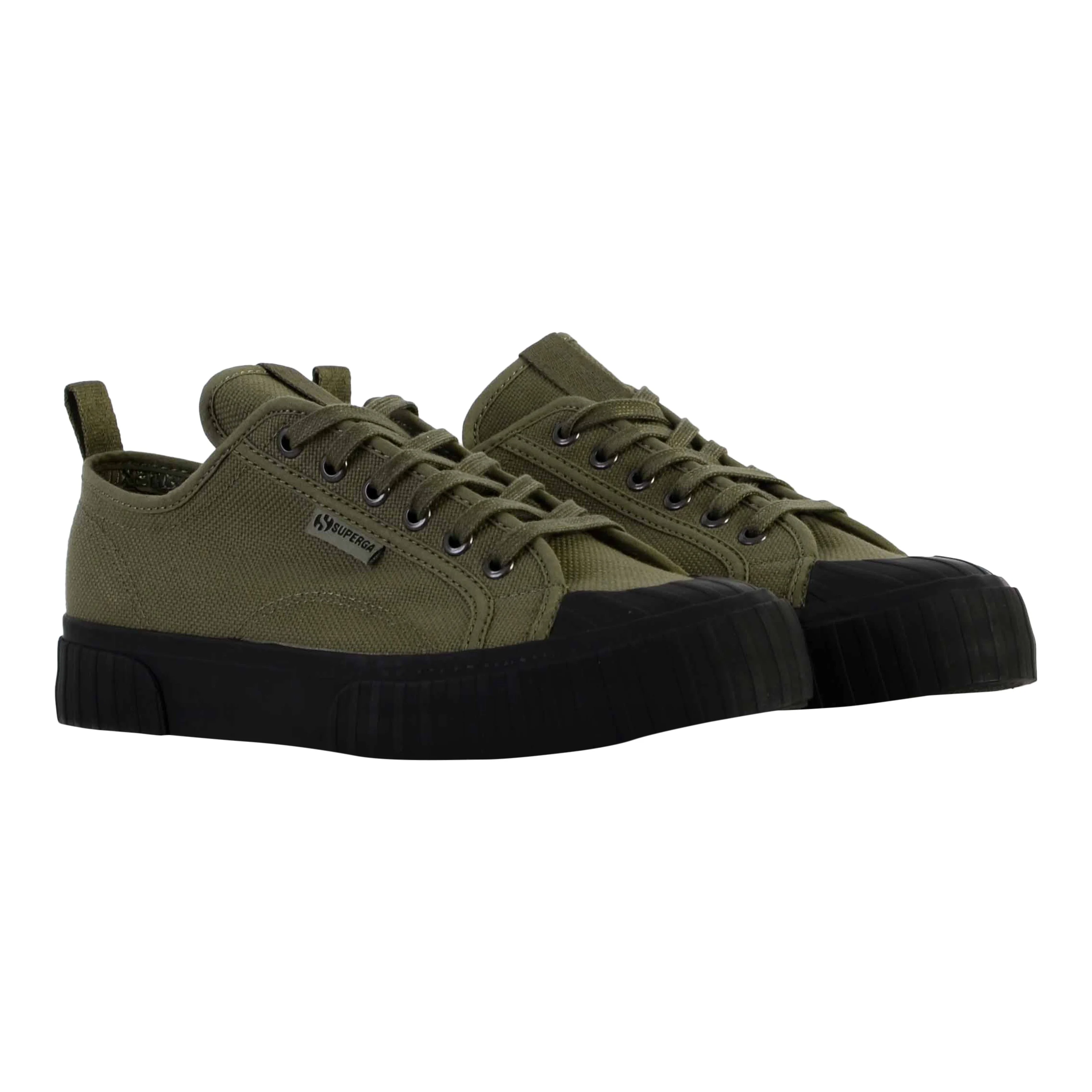 Basket à lacet superga stripe webbing | Vert