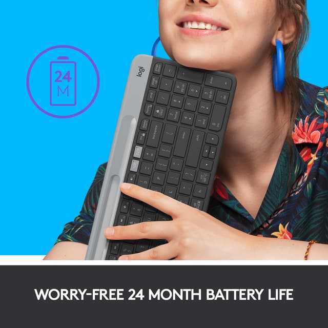 Logitech K580 slankt trådløst multi-enheds tastatur