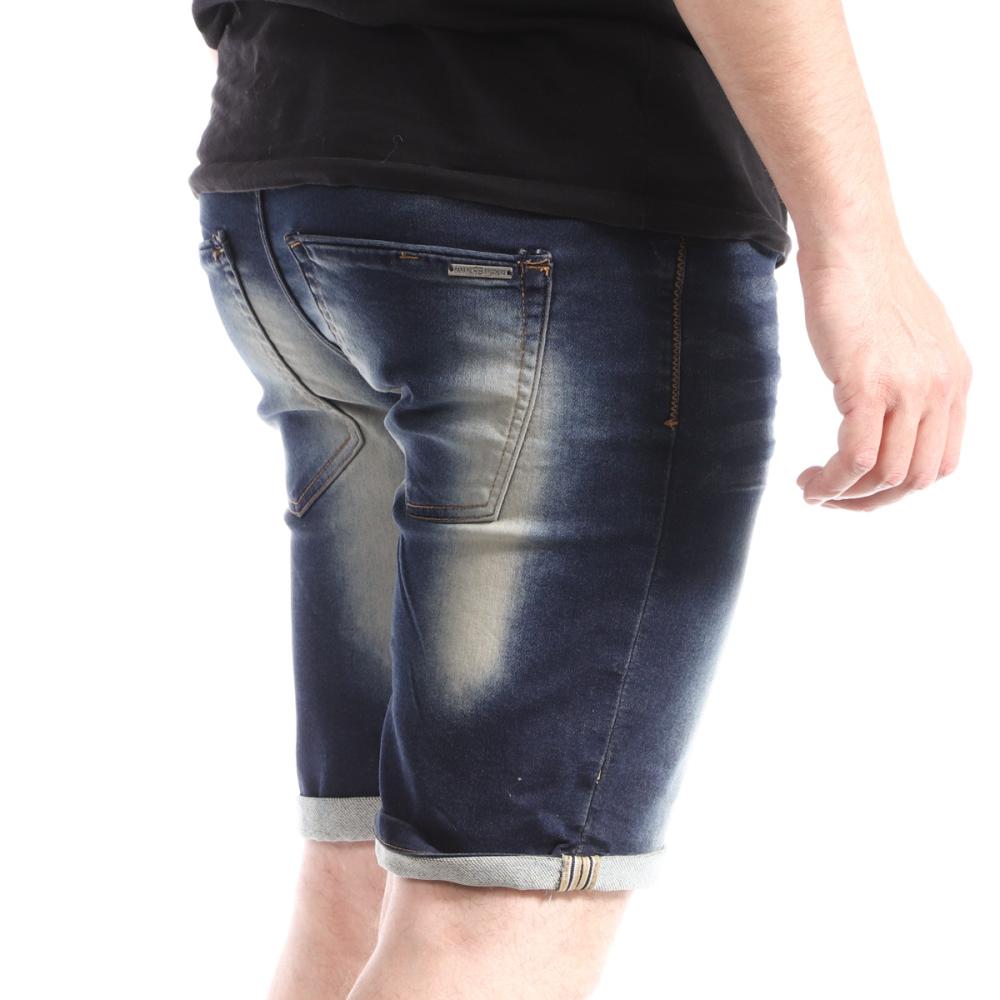 Paname Brothers Short en Jean Bleu Foncé Homme Paname Brothers LEV