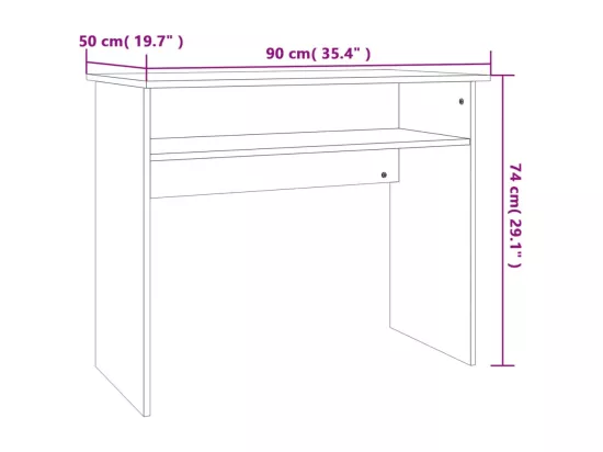 Bureau Gris béton 90x50x74 cm Aggloméré