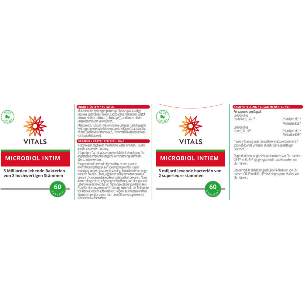 Vitals Microbiol Intiem 60 capsules