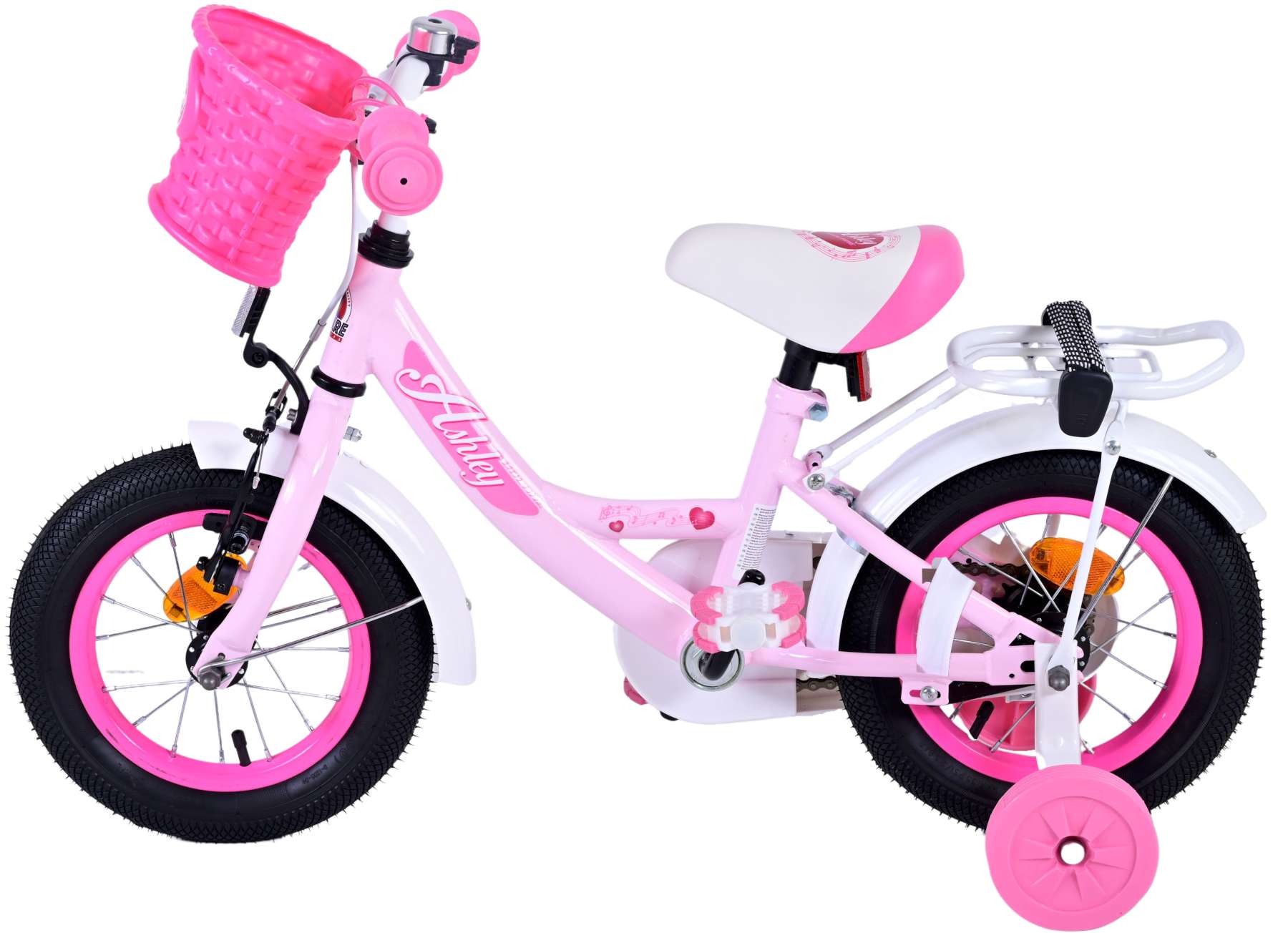 TPFSports Ashley Kinderfahrrad - Mädchen - 12 Zoll - Rücktritt + Handbremse - Weiß