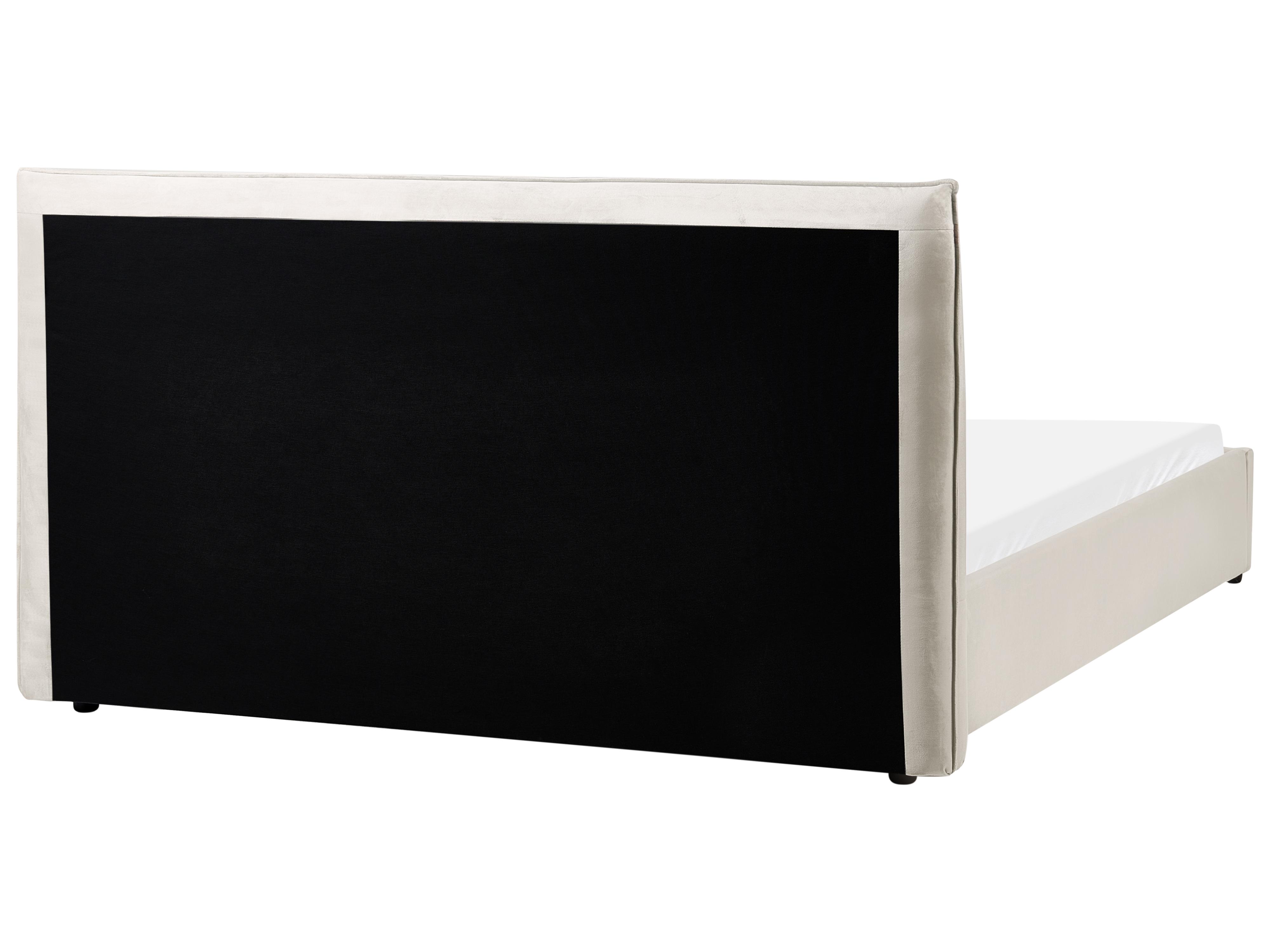 Bed Fluweel LAVAUR 160 x 200 cm Taupe