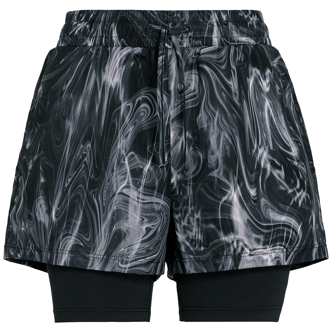 Gina Sports Damen Sport-Shorts zweilagig schwarz