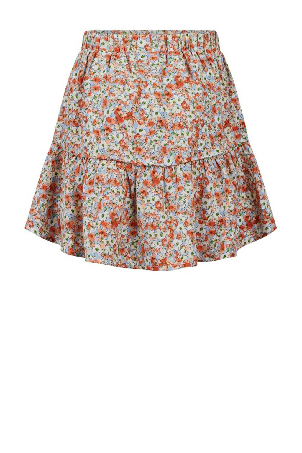 Retour Jeans gebloemde skort Ruby oranje/multicolor